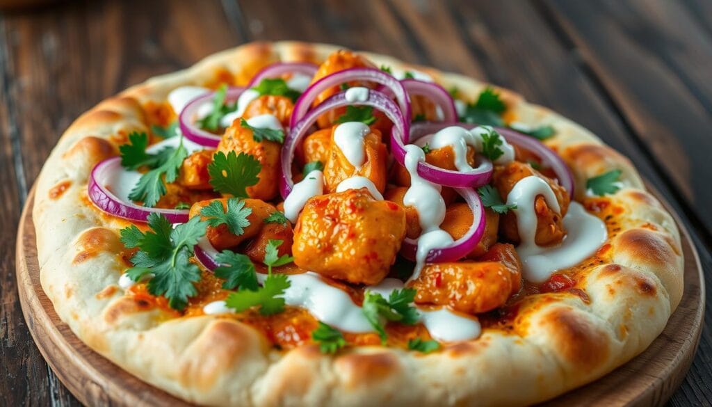 Indian naan pizza Indian naan pizza