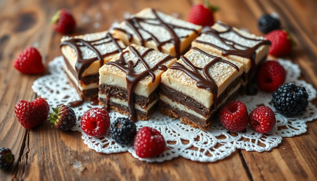 chess squares dessert