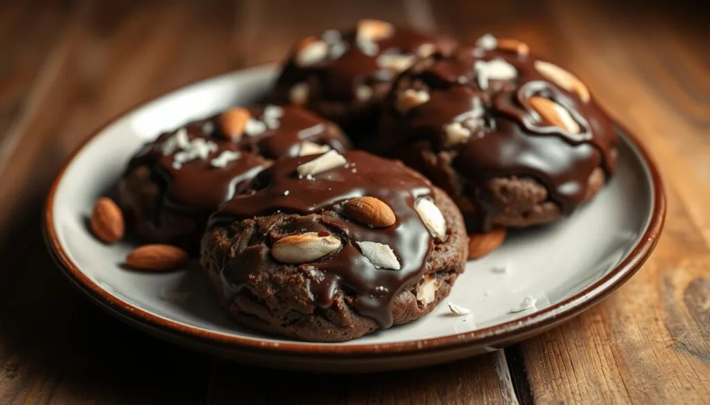 chocolate almond joy cookies chocolate almond joy cookies