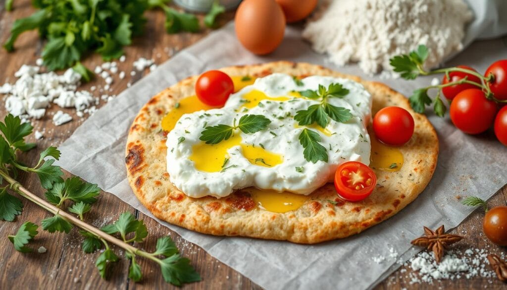 healthy flatbread with cottage cheese healthy flatbread with cottage cheese