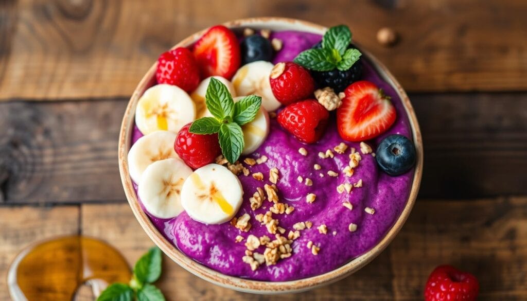 healthy purple sweet potato breakfast bowl healthy purple sweet potato breakfast bowl