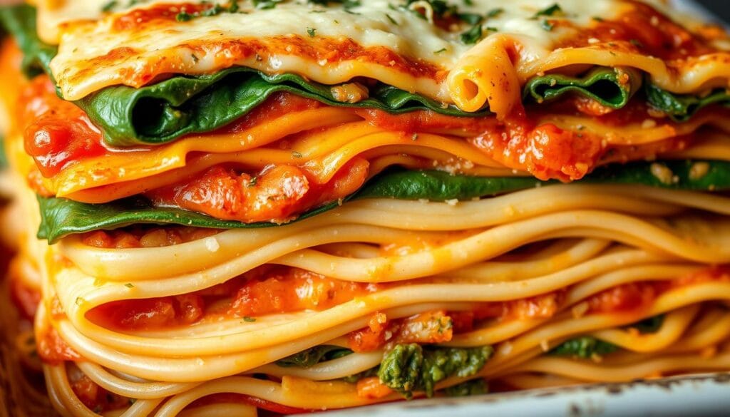 lasagna noodle layering
