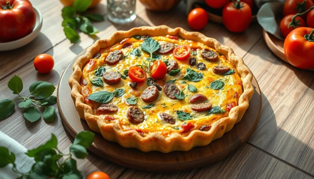 seasonal sausage quiche seasonal sausage quiche